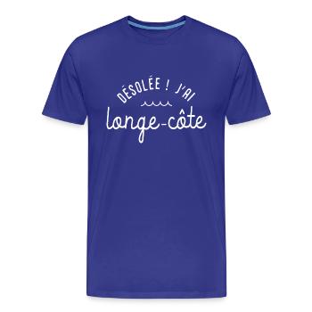 désolée j'ai longe-côte cadeau drôle femme marche - T-shirt bio Premium Homme - bleu roi - Devant - Damien (186cm)