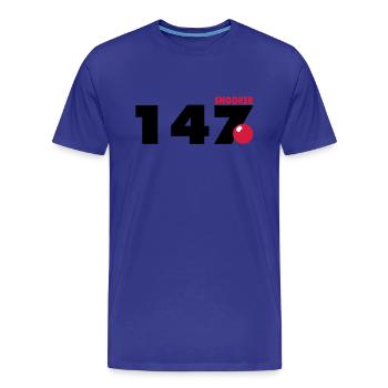 147 Snooker - Männer Premium Bio T-Shirt - Königsblau - Vorne - Damien (186cm)
