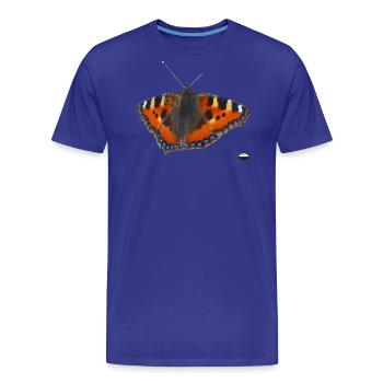 Nettle's Yew Wing No 1, Latin; aglais urticae - T-shirt bio Premium Homme - bleu roi - Devant - Damien (186cm)