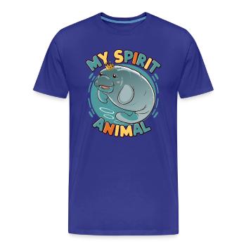 Dugong mein Spirit Animal ich liebe Manatees - Männer Premium Bio T-Shirt - Königsblau - Vorne - Damien (186cm)