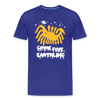 Gimme Five - T-shirt bio Premium Homme - bleu roi - Devant - Damien (186cm)