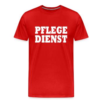 Nursing - Men's Premium Organic T-Shirt - red - Front - Damien (186cm)