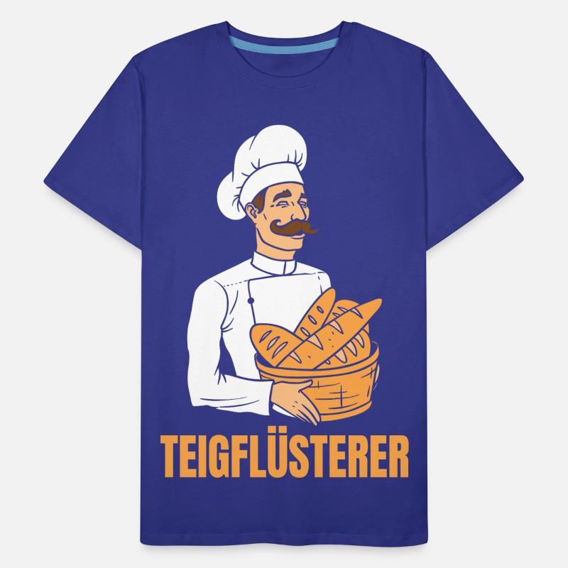Bäcker Brotkorb Bäckermütze Teigflüsterer Männer Premium Bio T-Shirt