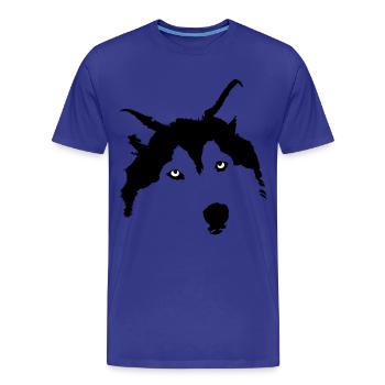 husky - T-shirt bio Premium Homme - bleu roi - Devant - Damien (186cm)
