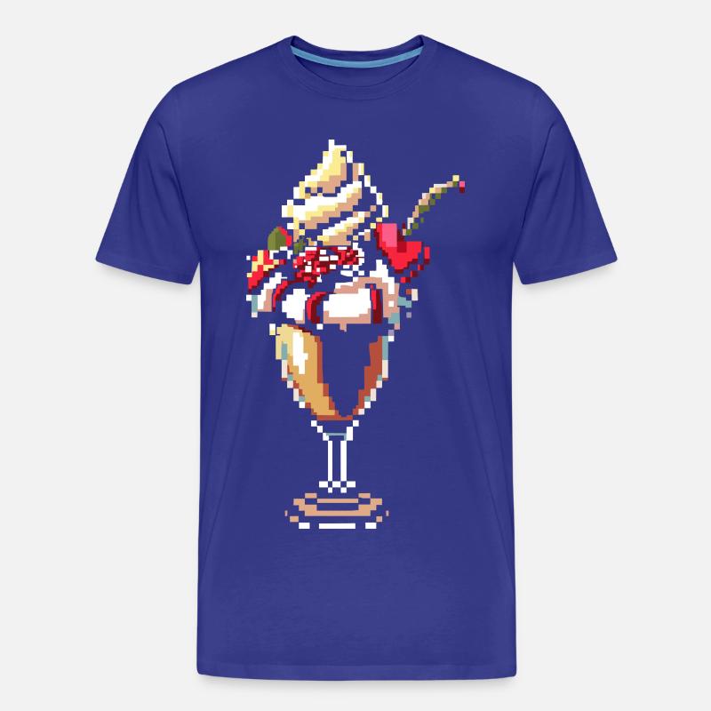 Eisbecher Pixel Grafik - Männer Premium Bio T-Shirt - Königsblau