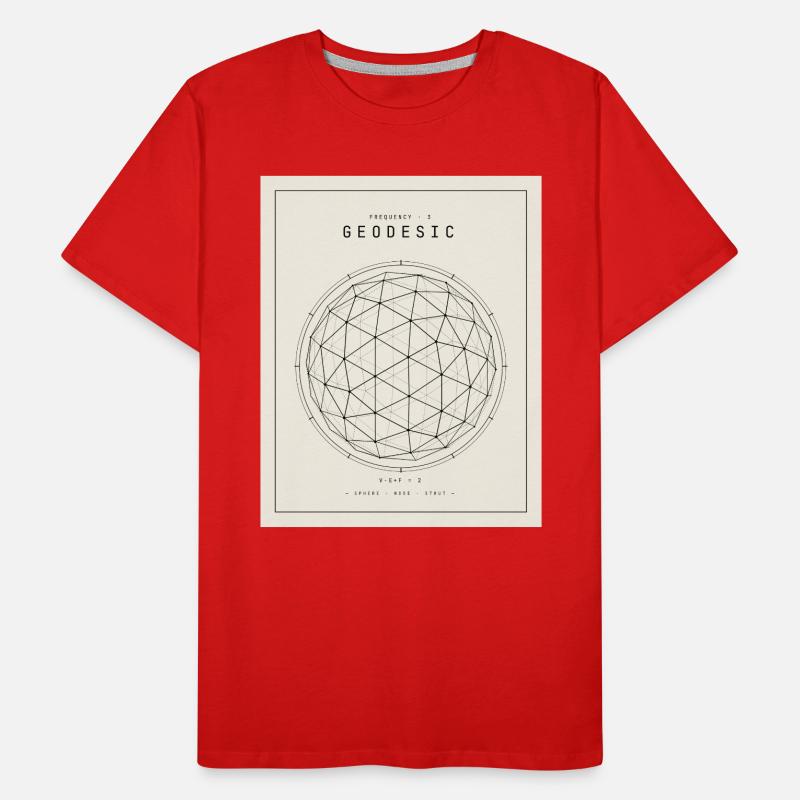Geodesian Sphere Geometry Pattern Men's Premium Organic T-Shirt