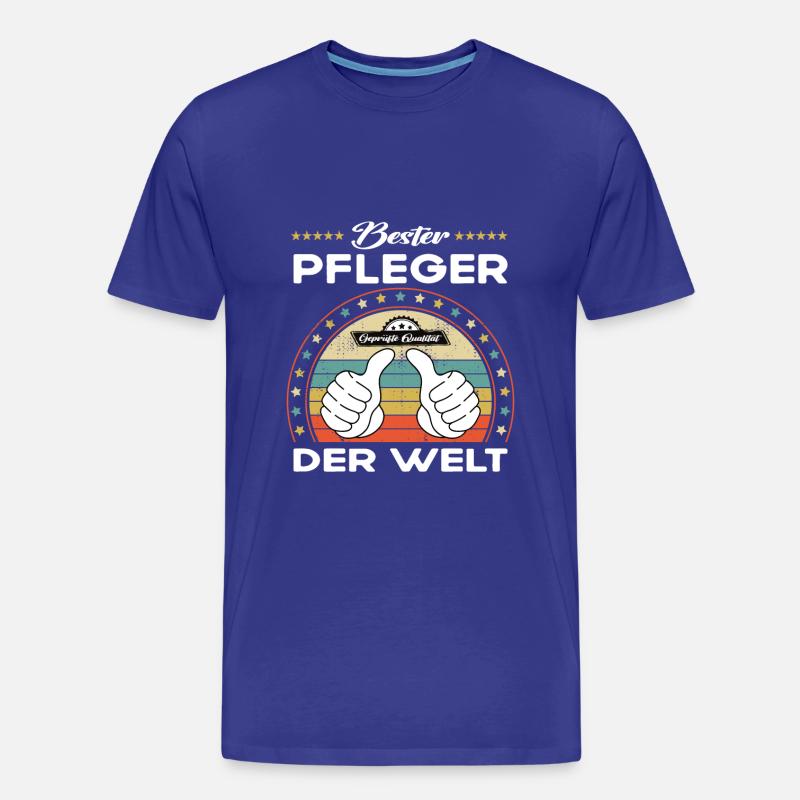 Bester pfleger der Welt - Männer Premium Bio T-Shirt - Königsblau