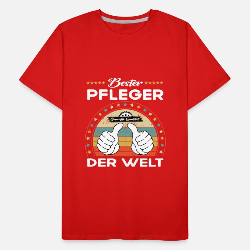 Bester pfleger der Welt Männer Premium Bio T-Shirt