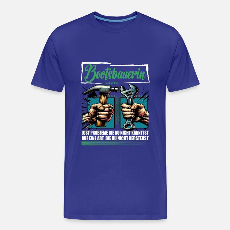 Bootsbauerin Beruf mit lustigen Spruch - Männer Premium Bio T-Shirt - Königsblau