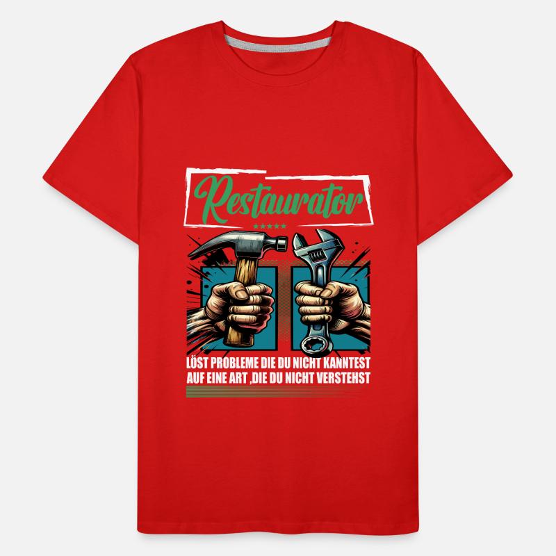 Restaurator Beruf mit lustigen Spruch Männer Premium Bio T-Shirt