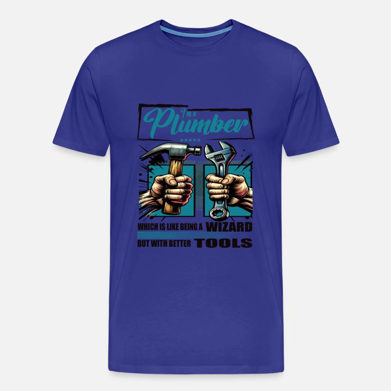 Plumber Beruf Spruch Arbeiter - Männer Premium Bio T-Shirt - Königsblau