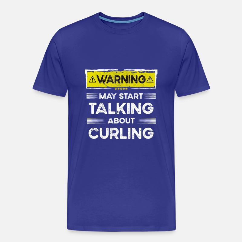 Talking about Curling funny - Männer Premium Bio T-Shirt - Königsblau