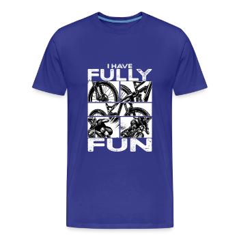 VTT Je m’amuse pleinement VTT - T-shirt bio Premium Homme - bleu roi - Devant - Damien (186cm)