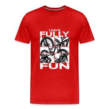 Mountainbike I have fully fun MTB - Männer Premium Bio T-Shirt - Rot - Vorne - Damien (186cm)