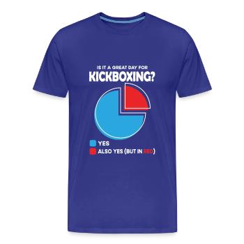 Est-ce un grand jour pour le kickboxing ? - T-shirt bio Premium Homme - bleu roi - Devant - Damien (186cm)