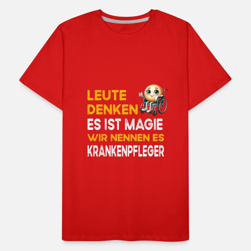 People Thinking Magic Nurse Nursing Men's Premium Organic T-Shirt