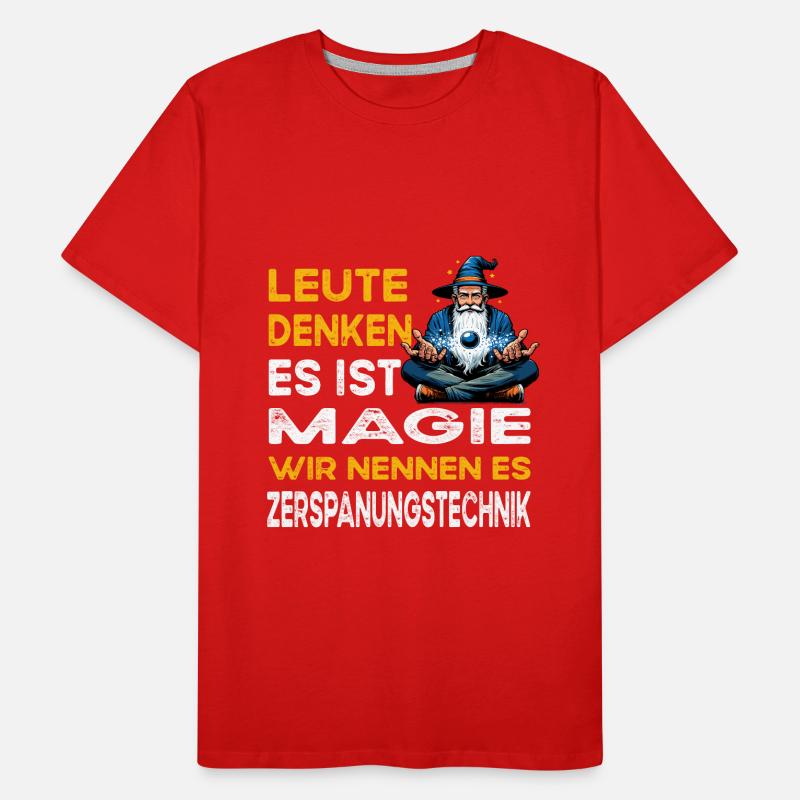 People Think Magic Machining Technology Men's Premium Organic T-Shirt