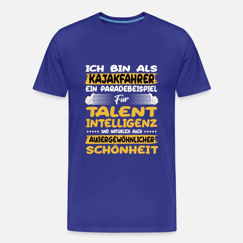 Kajakfahrer ein Paradebeispiel Kajak - Männer Premium Bio T-Shirt - Königsblau