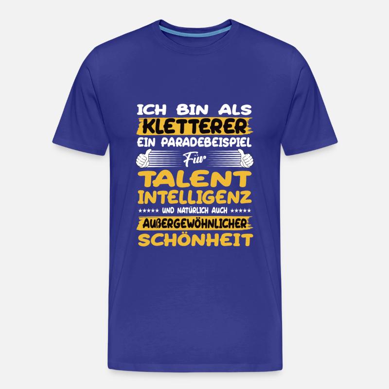 Kletterer ein Paradebeispiel Klettern - Männer Premium Bio T-Shirt - Königsblau