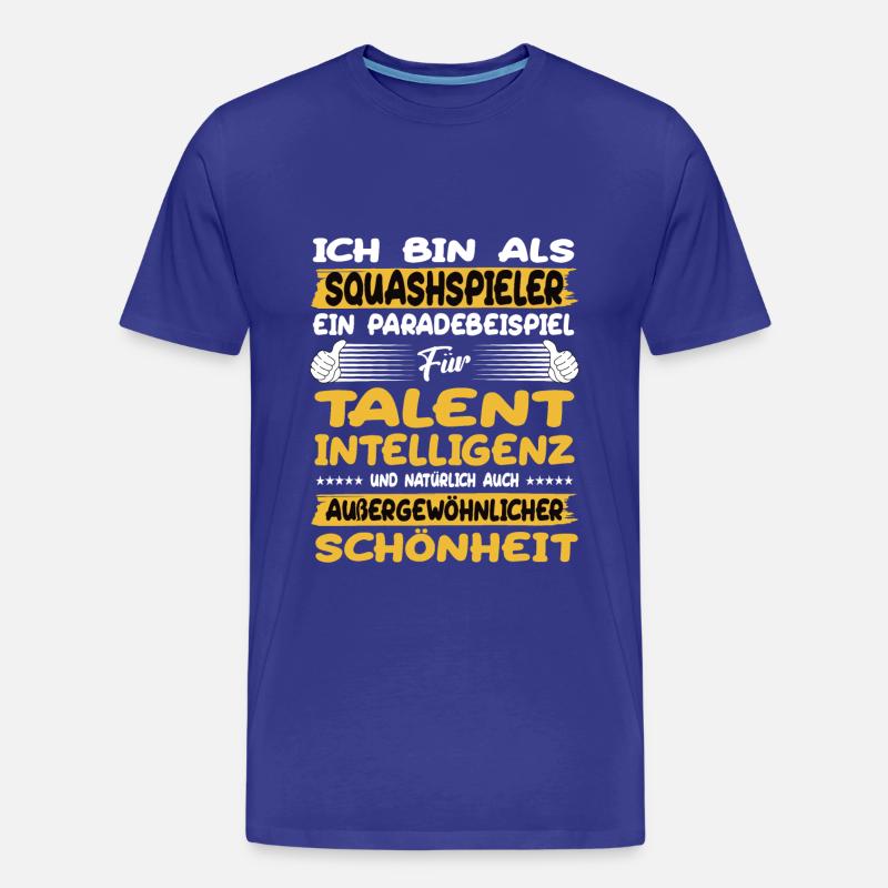 Squashspieler ein Paradebeispiel Squash - Männer Premium Bio T-Shirt - Königsblau