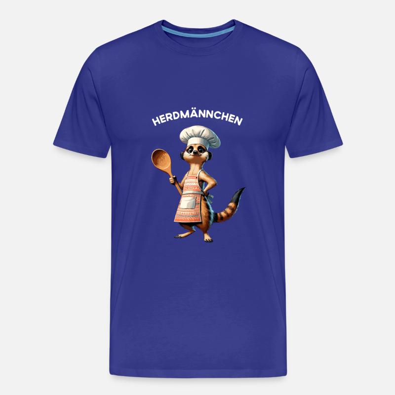Erdmännchen - Herdmännchen kochen Hobbykoch Koch - Männer Premium Bio T-Shirt - Königsblau