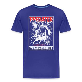 Prédateur - Tyrannosaure - T-shirt bio Premium Homme - bleu roi - Devant - Damien (186cm)