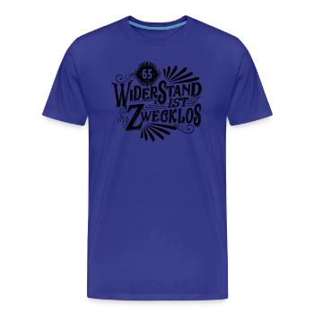 65. Geburtstag Widerstand ist zwecklos - Männer Premium Bio T-Shirt - Königsblau - Vorne - Damien (186cm)