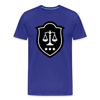 Avocat / Avocate / Justice / Tribunal / Police - T-shirt bio Premium Homme - bleu roi - Devant - Damien (186cm)