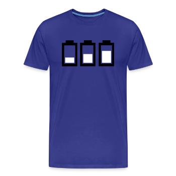 Power - Akku - Männer Premium Bio T-Shirt - Königsblau - Vorne - Damien (186cm)