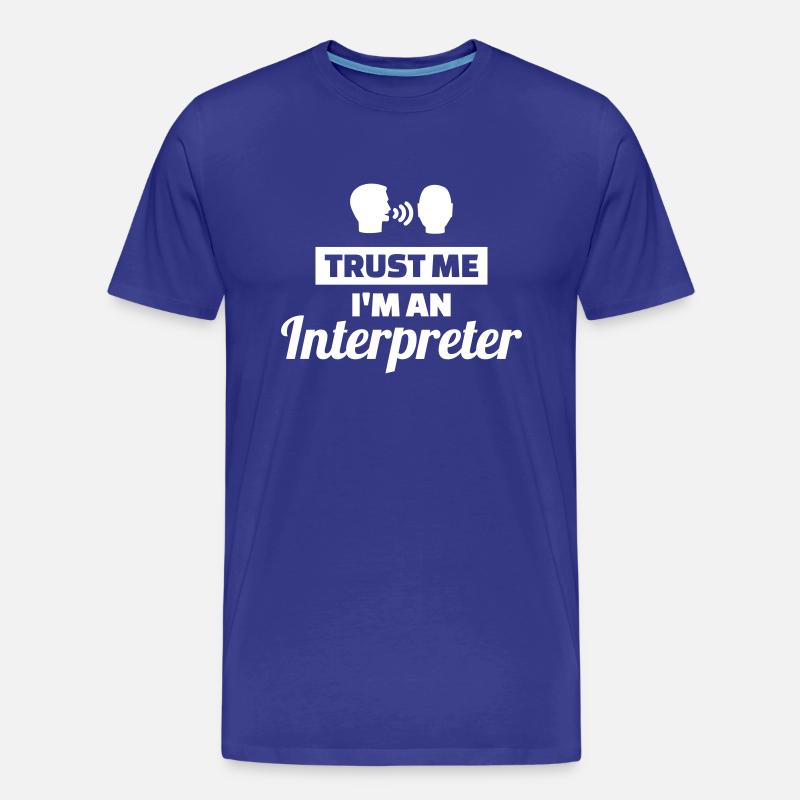 Dolmetscher - Männer Premium Bio T-Shirt - Königsblau