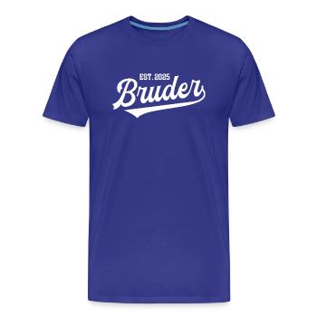 Bruder 2025 Geburtstag Jubiläum Rente Ruhestand - Männer Premium Bio T-Shirt - Königsblau - Vorne - Damien (186cm)