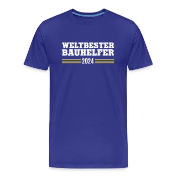 Bauhelfer 2024 Danke Bauarbeiter Bau Handwerker - Männer Premium Bio T-Shirt - Königsblau - Vorne - Damien (186cm)