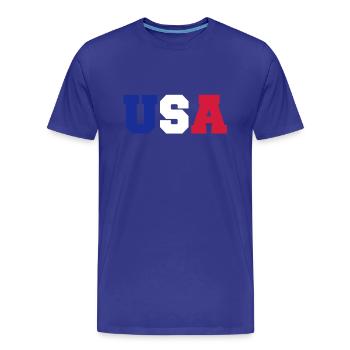USA - Men's Premium Organic T-Shirt - royal blue - Front - Damien (186cm)