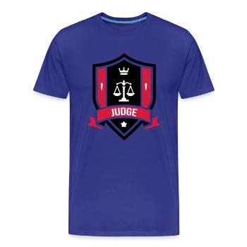 Juge / Justice / Loi / Tribunal / Magistrat - T-shirt bio Premium Homme - bleu roi - Devant - Damien (186cm)