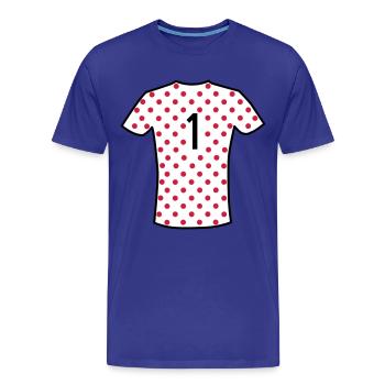 Rot gepunktetes Trikot - Männer Premium Bio T-Shirt - Königsblau - Vorne - Damien (186cm)