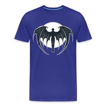 Vampir, Halloween, Mond - Männer Premium Bio T-Shirt - Königsblau - Vorne - Damien (186cm)