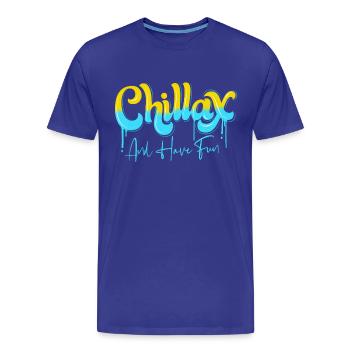 Chill - Männer Premium Bio T-Shirt - Königsblau - Vorne - Damien (186cm)