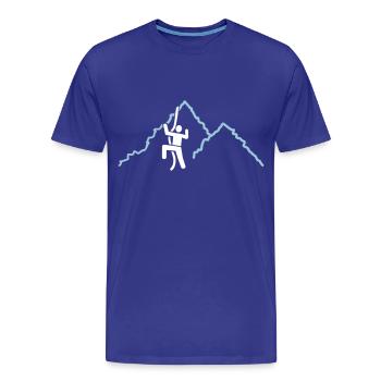 Klettern - Männer Premium Bio T-Shirt - Königsblau - Vorne - Damien (186cm)