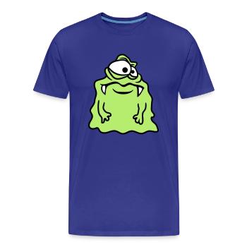 glibber mucus disgusting slimy face head mons - Men's Premium Organic T-Shirt - royal blue - Front - Damien (186cm)