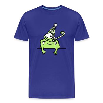 text rahmen schreiben mauer geburtstag alleine ein - Männer Premium Bio T-Shirt - Königsblau - Vorne - Damien (186cm)