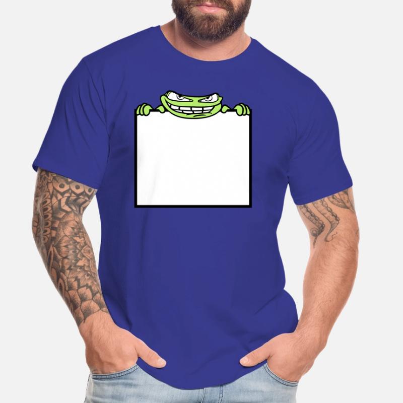 frog shield hide frame text write mau Men's Premium Organic T-Shirt