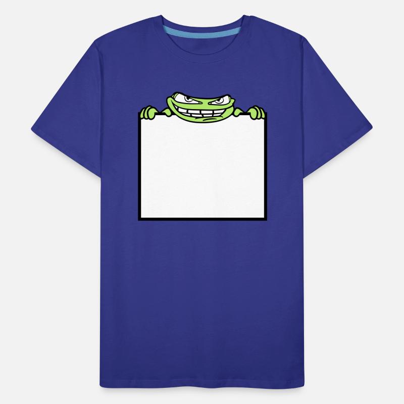 frog shield hide frame text write mau Men's Premium Organic T-Shirt