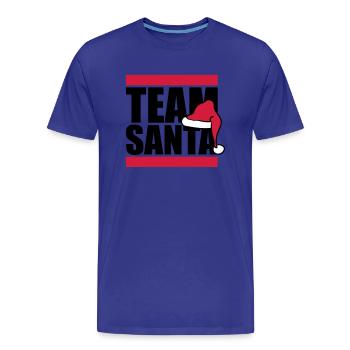 friends crew team merry christmas santa claus n - Men's Premium Organic T-Shirt - royal blue - Front - Damien (186cm)