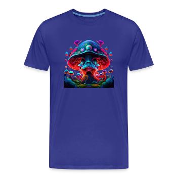 Champignon Psyco - T-shirt bio Premium Homme - bleu roi - Devant - Damien (186cm)