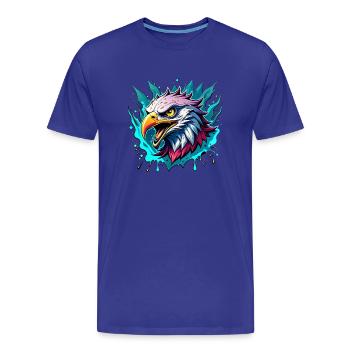 aigle - T-shirt bio Premium Homme - bleu roi - Devant - Damien (186cm)