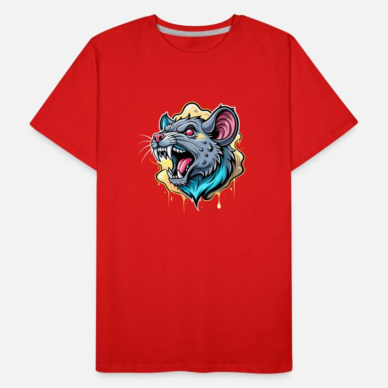 Éclaboussure de couleur de rat T-shirt bio Premium Homme