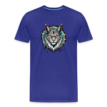 Lynx - Men's Premium Organic T-Shirt - royal blue - Front - Damien (186cm)