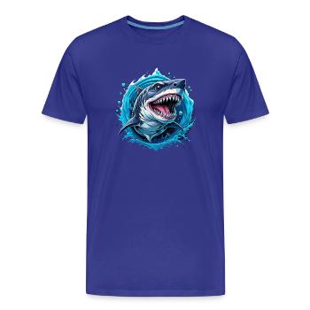 hai - Männer Premium Bio T-Shirt - Königsblau - Vorne - Damien (186cm)
