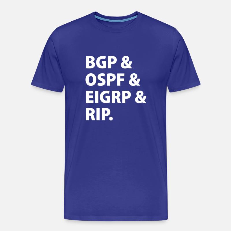 BGP & OSPF & EIGRP & RIP. - Männer Premium Bio T-Shirt - Königsblau