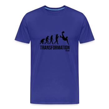 Fussball kicken Fußballspieler - Männer Premium Bio T-Shirt - Königsblau - Vorne - Damien (186cm)